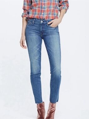 MOTHER The Looker Ankle Fray Birds of Paradise Jeans Size 28